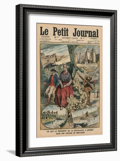 What the President of the Republic Has Admired During His Trip Through Brittany, Front Cover…-French School-Framed Giclee Print