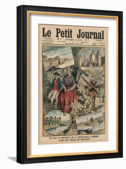 What the President of the Republic Has Admired During His Trip Through Brittany, Front Cover…-French School-Framed Giclee Print