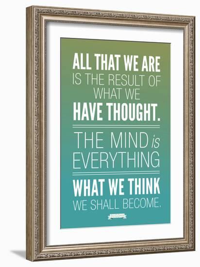 What We Think We Shall Become Buddha-null-Framed Art Print