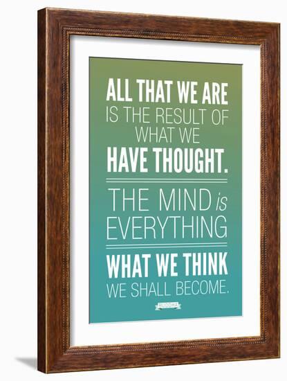 What We Think We Shall Become Buddha-null-Framed Art Print