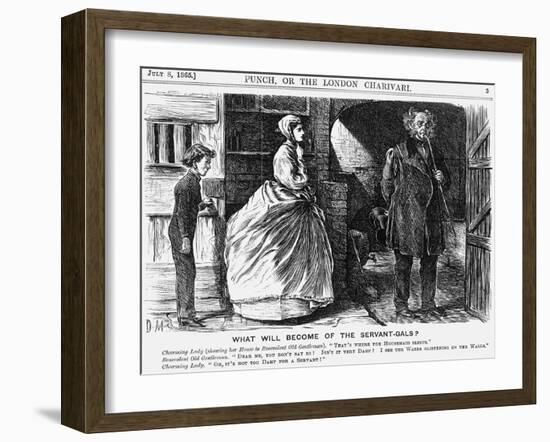 What Will Become of the Servant-Gals?, 1865-George Du Maurier-Framed Giclee Print