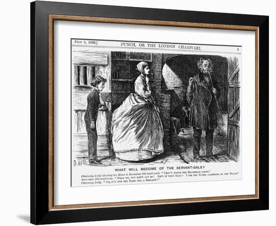 What Will Become of the Servant-Gals?, 1865-George Du Maurier-Framed Giclee Print