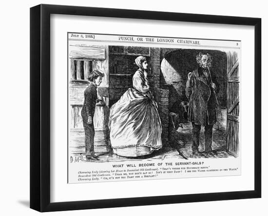 What Will Become of the Servant-Gals?, 1865-George Du Maurier-Framed Giclee Print