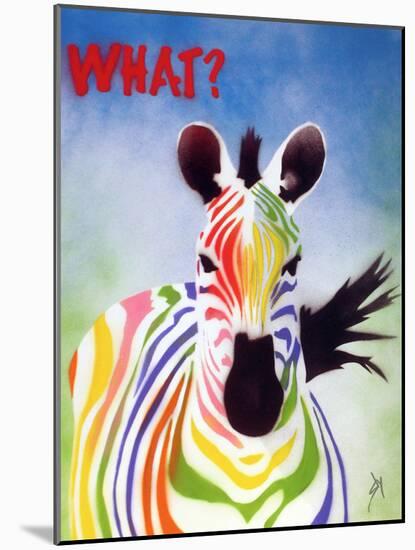 What? Zebra-Juan Sly-Mounted Art Print