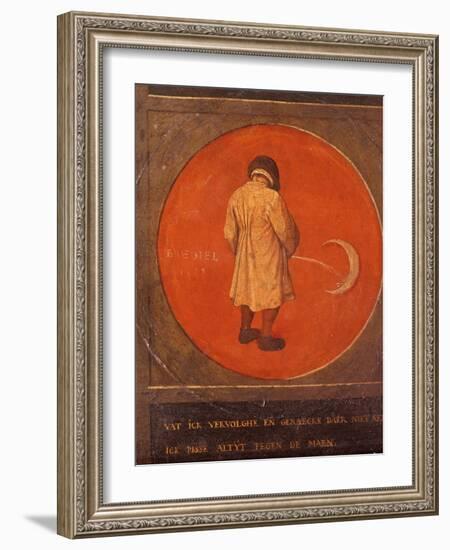 Whatever I Do, I Do Not Repent, I Keep Pissing Against the Moon, C1558-1560-Pieter Bruegel the Elder-Framed Giclee Print