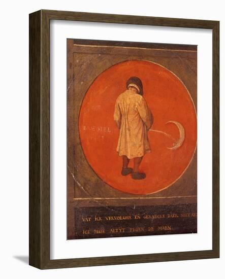 Whatever I Do, I Do Not Repent, I Keep Pissing Against the Moon, C1558-1560-Pieter Bruegel the Elder-Framed Giclee Print