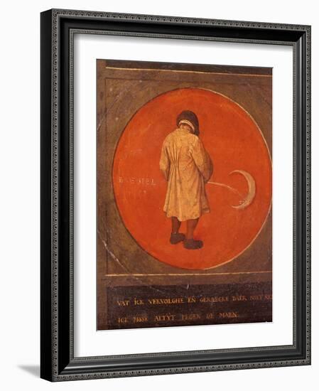 Whatever I Do, I Do Not Repent, I Keep Pissing Against the Moon, C1558-1560-Pieter Bruegel the Elder-Framed Giclee Print