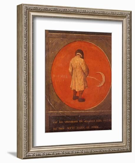 Whatever I Do, I Do Not Repent, I Keep Pissing Against the Moon, C1558-1560-Pieter Bruegel the Elder-Framed Giclee Print