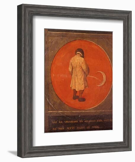 Whatever I Do, I Do Not Repent, I Keep Pissing Against the Moon, C1558-1560-Pieter Bruegel the Elder-Framed Giclee Print