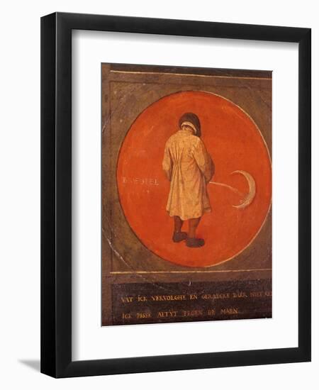 Whatever I Do, I Do Not Repent, I Keep Pissing Against the Moon, C1558-1560-Pieter Bruegel the Elder-Framed Giclee Print