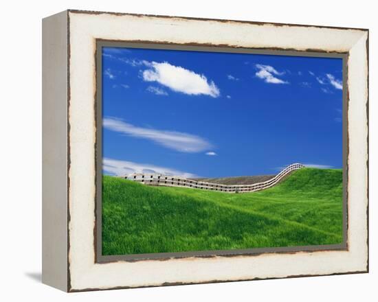 Wheat Field and Fence-Darrell Gulin-Framed Premier Image Canvas