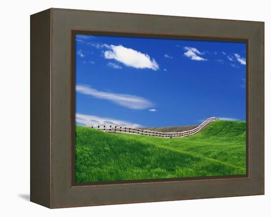 Wheat Field and Fence-Darrell Gulin-Framed Premier Image Canvas