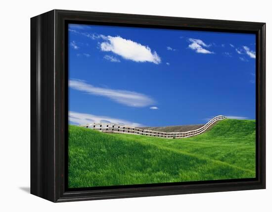 Wheat Field and Fence-Darrell Gulin-Framed Premier Image Canvas