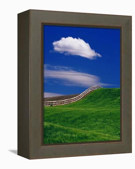 Wheat Field and Fence-Darrell Gulin-Framed Premier Image Canvas