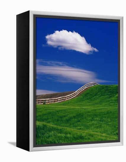 Wheat Field and Fence-Darrell Gulin-Framed Premier Image Canvas