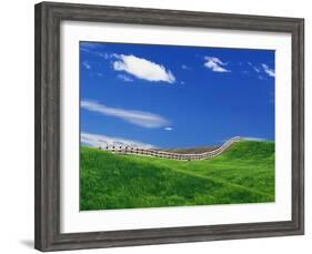 Wheat Field and Fence-Darrell Gulin-Framed Photographic Print
