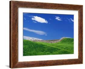 Wheat Field and Fence-Darrell Gulin-Framed Photographic Print