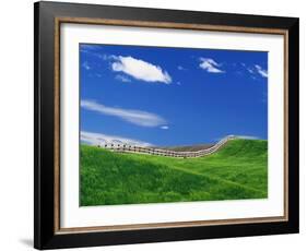 Wheat Field and Fence-Darrell Gulin-Framed Photographic Print