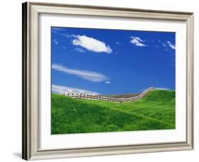 Wheat Field and Fence-Darrell Gulin-Framed Photographic Print