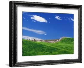 Wheat Field and Fence-Darrell Gulin-Framed Photographic Print
