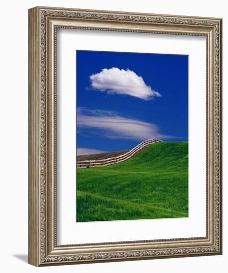 Wheat Field and Fence-Darrell Gulin-Framed Photographic Print