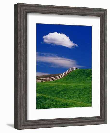 Wheat Field and Fence-Darrell Gulin-Framed Photographic Print