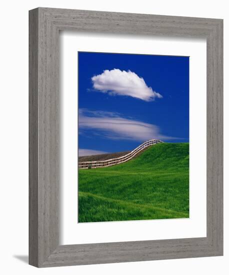 Wheat Field and Fence-Darrell Gulin-Framed Photographic Print