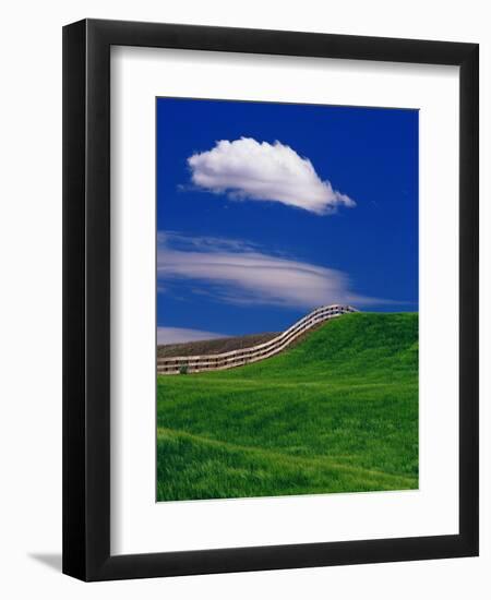 Wheat Field and Fence-Darrell Gulin-Framed Photographic Print