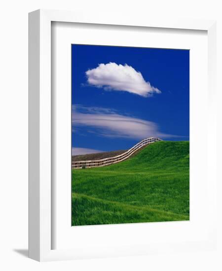 Wheat Field and Fence-Darrell Gulin-Framed Photographic Print