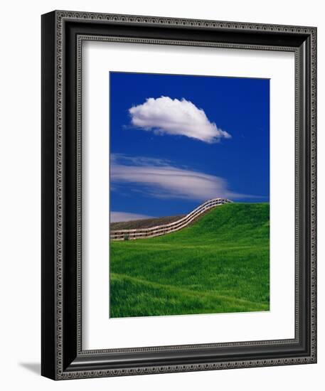 Wheat Field and Fence-Darrell Gulin-Framed Photographic Print