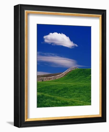 Wheat Field and Fence-Darrell Gulin-Framed Photographic Print