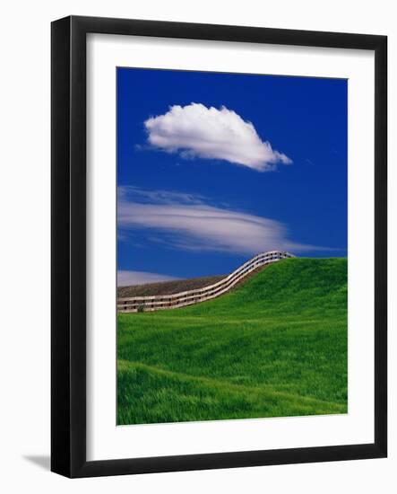 Wheat Field and Fence-Darrell Gulin-Framed Photographic Print