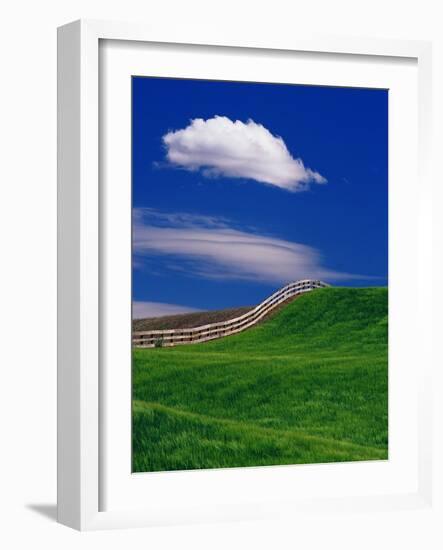 Wheat Field and Fence-Darrell Gulin-Framed Photographic Print