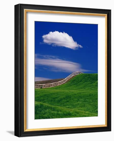 Wheat Field and Fence-Darrell Gulin-Framed Photographic Print