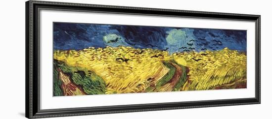 Wheat Field with Crows-Vincent van Gogh-Framed Art Print