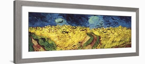 Wheat Field with Crows-Vincent van Gogh-Framed Art Print