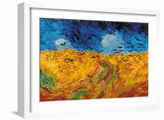 Wheat Field with Crows-Vincent Van Gogh-Framed Art Print