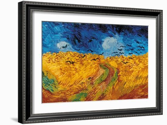 Wheat Field with Crows-Vincent Van Gogh-Framed Art Print