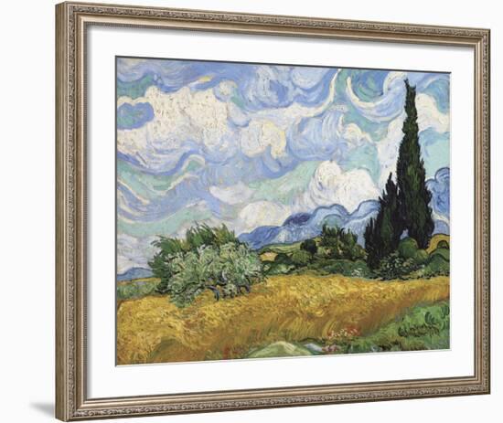 Wheat Field with Cypresses, 1889-Vincent van Gogh-Framed Art Print