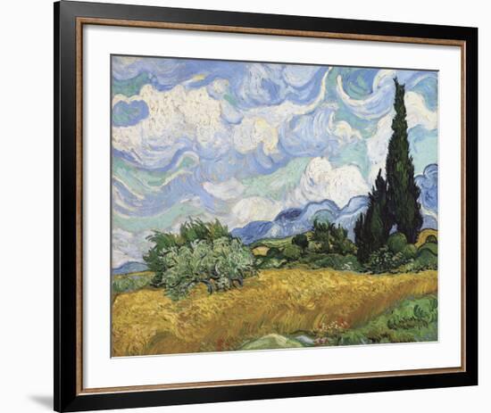 Wheat Field with Cypresses, 1889-Vincent van Gogh-Framed Art Print