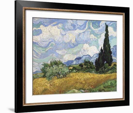 Wheat Field with Cypresses, 1889-Vincent van Gogh-Framed Art Print