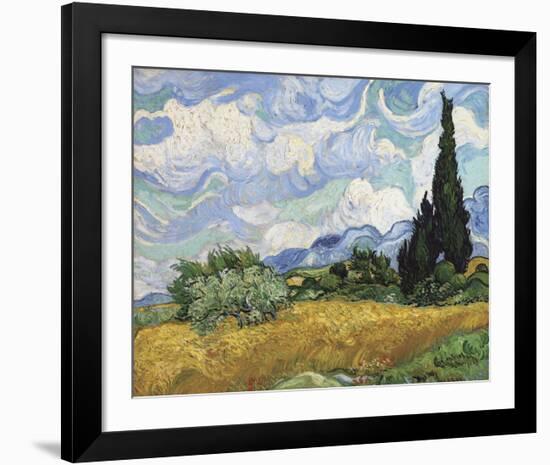 Wheat Field with Cypresses, 1889-Vincent van Gogh-Framed Art Print