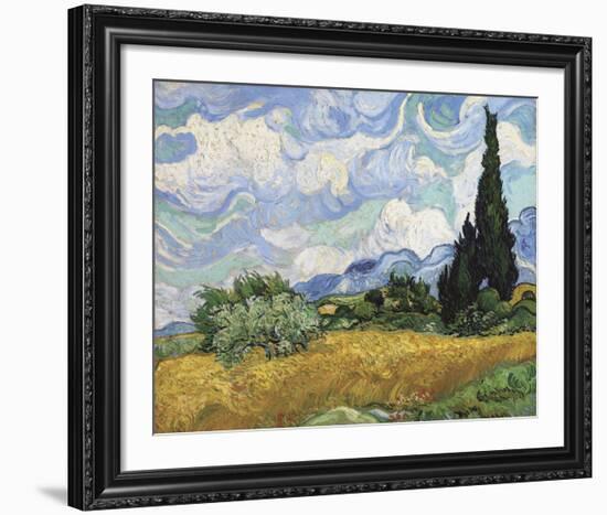 Wheat Field with Cypresses, 1889-Vincent van Gogh-Framed Art Print