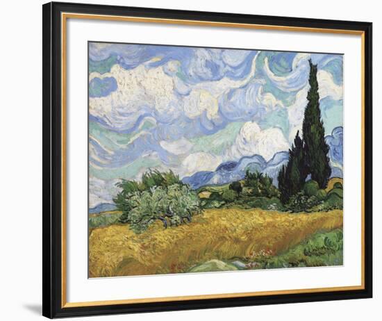 Wheat Field with Cypresses, 1889-Vincent van Gogh-Framed Art Print