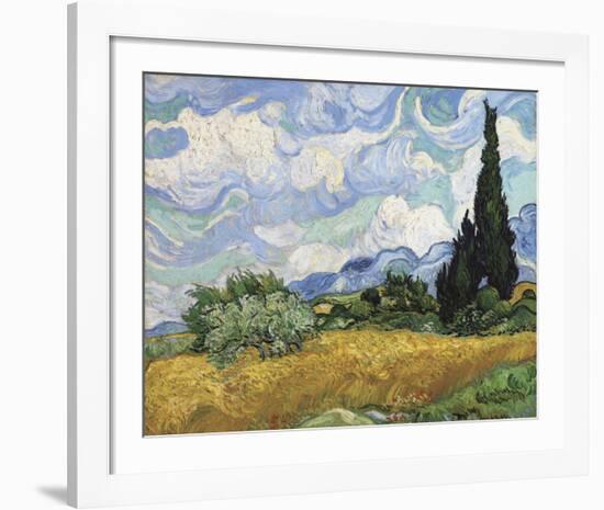 Wheat Field with Cypresses, 1889-Vincent van Gogh-Framed Art Print