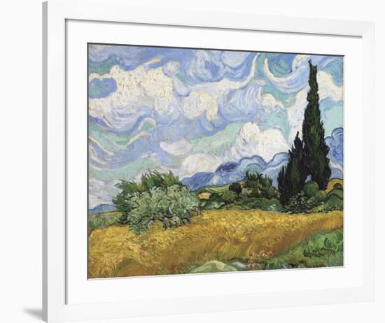 Wheat Field with Cypresses, 1889-Vincent van Gogh-Framed Giclee Print