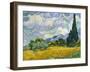 Wheat Field with Cypresses-Vincent van Gogh-Framed Art Print