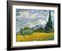 Wheat Field with Cypresses-Vincent van Gogh-Framed Art Print