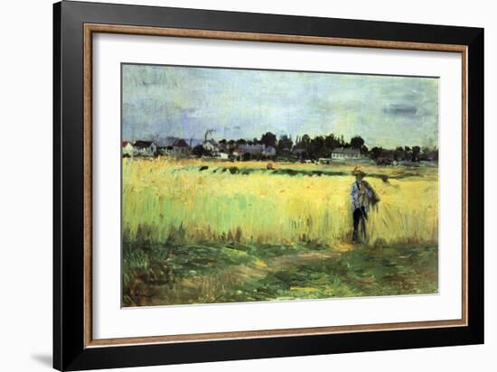 Wheat Field-Berthe Morisot-Framed Art Print