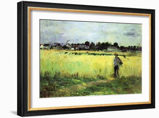 Wheat Field-Berthe Morisot-Framed Art Print